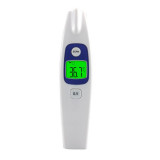 Termometru cu infrarosu Jiacom, 30 masuratori, 2 x AAA, afisaj LCD, fara contact, alerta febra