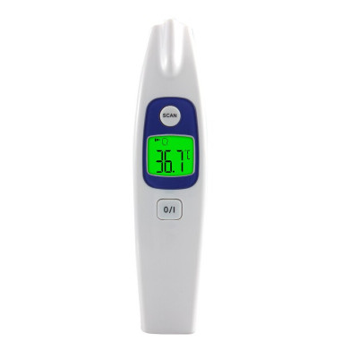 Termometru cu infrarosu Jiacom, 30 masuratori, 2 x AAA, afisaj LCD, fara contact, alerta febra foto