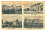 2087 - MIERCUREA-CIUC, High School, Railway Station - old postcard - used - 1924