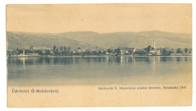 4816 - BERZEASCA, Moldova Noua, Caras-Severin, Danube, Romania - old postcard - used - 1908 foto