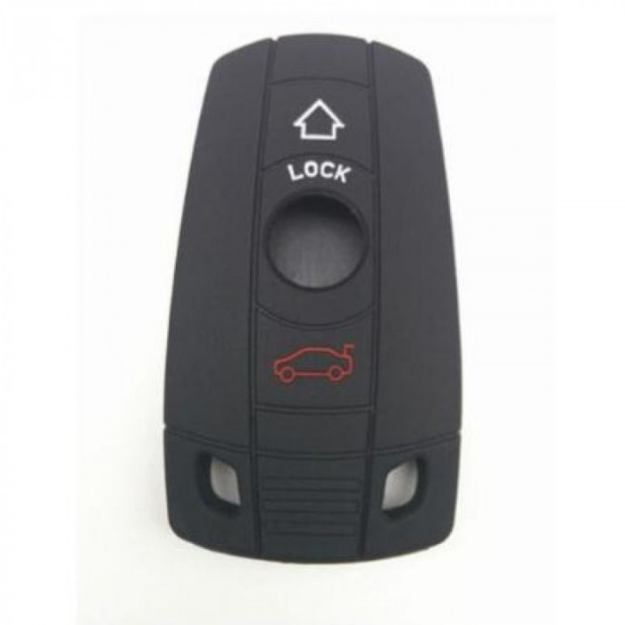 Husa Cheie BMW E60/E90 3 Butoane Silicon Neagra AutoProtect KeyCars