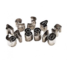 Set 9 forme decupatoare, pentru biscuiti, Cifre, 4 cm, 378COF