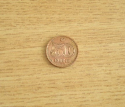 M3 C50 - Moneda foarte veche - 50 ore - Danemarca - 2001 foto
