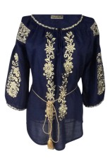 Bluza dama tip ie R222, albastru/auriu , marimea 3XL