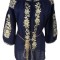 Bluza dama tip ie R222, albastru/auriu , marimea 2XL