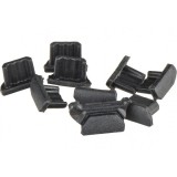 Dop Anti Praf Port Telefon OEM, microUSB, Set 10 bucati, Negru