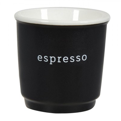 Cana Espresso New Bone, Negru Alb, Capacitate 90ml foto