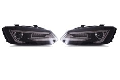 Set faruri tuning VW POLO (6R), 2011-12.2017, dynamic indicator; cu LED indicator; cu LED daytime running light; H7; electrical; negru; fara becuri;
