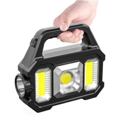 Lanterna multifunctionala COB LED, reincarcabila, solara, cu acumulator, YD 2205
