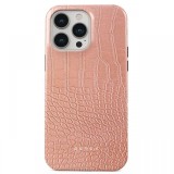 Burga Husa Dual Layer Pink Croco iPhone 15 Pro Max