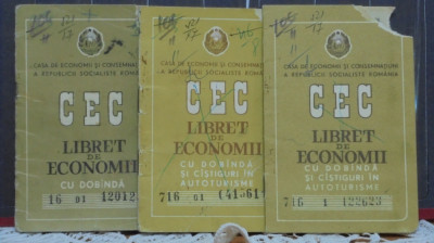 3 CARNETE CEC EXPIRATE, EMISE IN ANII 1971, 1972 SI 1978. foto