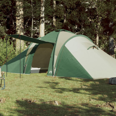 Cort de camping 6 persoane, verde, 576x238x193 cm, tafta 185T foto