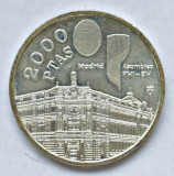 SPANIA 2000 PESETA 1994 ARGINT MADRID ANSAMBLUL FMI BM AUNC, Europa