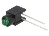 LED verde 3mm SCHURTER 30mA lentilă 60&deg;