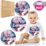 Cumpara ieftin Set de 100 Stickere Baby Milestone - 20 cm, Pachet XXL