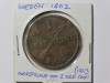 Suedia 1 Skilling 1802 batut peste o moneda de 2 Ore 1761- RAR (150), Europa, Cupru (arama)