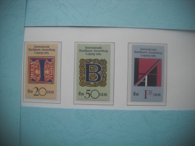 HOPCT TIMBRE MNH 1263 EXPOZITIA ARTA CARTILOR -3 VAL-1989-GERMANIA DDR/RDG foto