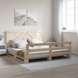 Cumpara ieftin Cadru de pat cu tăblie, 180x200 cm, lemn masiv de pin