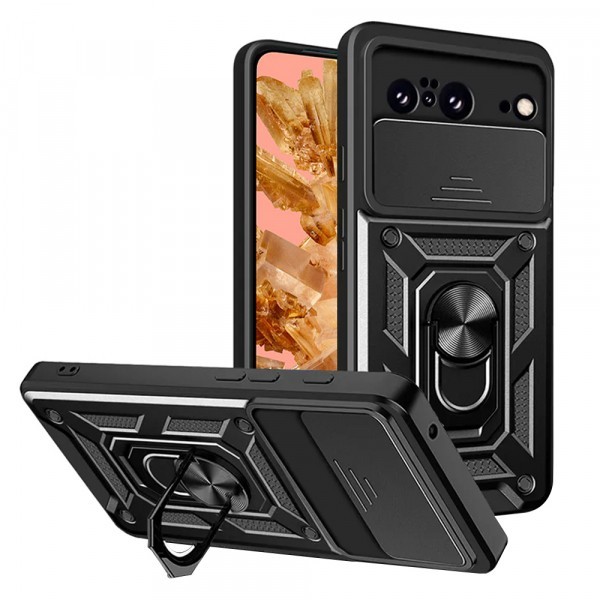 Husa pentru Google Pixel 8, Techsuit, CamShield, Neagra