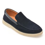 Mocasini GRYXX bleumarin, 2073, din piele naturala