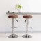 vidaXL Scaune de bar, 2 buc., maro, material textil 332974