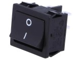 Comutator cu retinere 2 pozitii ON-OFF 6A /250VAC 22x19.6 mm negru SCI R13-33A-02-BB-2D
