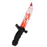 Cutit Decorativ cu Sange Fals, 26 cm, Negru si Rosu, CMCLASS