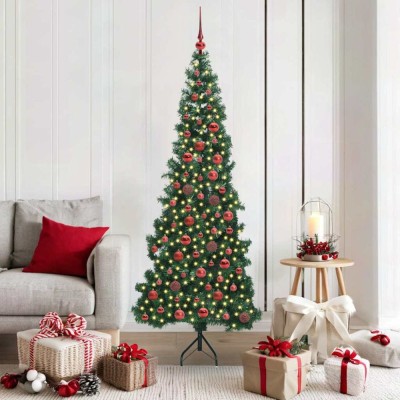 vidaXL Pom de Crăciun Artificial pentru Colț Verde 180 cm PVC și Metal 3397263 foto