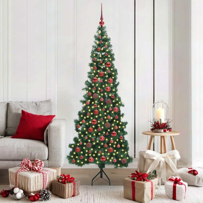 vidaXL Pom de Crăciun Artificial pentru Colț Verde 180 cm PVC și Metal 3397263