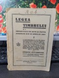 Legea timbrului și a impozitului pe acte și fapte juridice 29 aprilie 1927 054