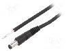 Cablu alimentare DC, cabluri, DC 5,5/1,7 mufa, negru, 0,5m, WEST POL - P55-TT-C075-050BK