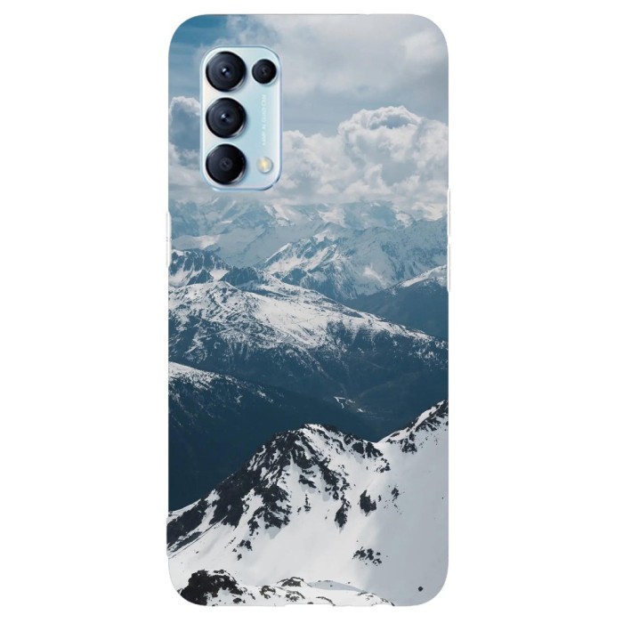 Husa compatibila cu Oppo A76 model Snow Mountain, Silicon, TPU, Viceversa