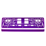 Suport numar inmatriculare violet metalizat AMiO, suport placuta auto cu montaj usor fara gaurire suplimentara, potrivita pentru orice autoturism