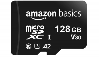 Card de memorie Micro SDXC Amazon Basics, viteza pana la 100 MB s, 128 GB, negru - RESIGILAT foto