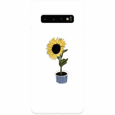 Husa silicon personalizata pentru Samsung Galaxy S10 Plus, Sun Flower foto