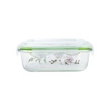 Caserola alimente, 21066G, sticla, dreptunghiulara, transparent, 0.6 L