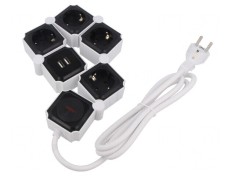 Prelungitor 4 Prize 230V 16A Alb