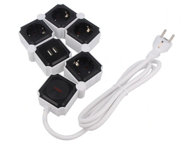 Prelungitor 5 Prize 230V 16A Alb