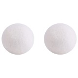 Cumpara ieftin Set 2 bile din l&acirc;nă pentru uscător Wenko, diametru 7.2 cm, alb