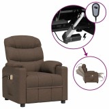 Cumpara ieftin Fotoliu de masaj electric, maro, material textil