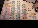 LOT de 30 bancnote prezentate in imagini si 4 monede 1 marca, 2 marci, 10 LEI...