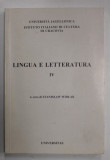 ISTITUTO ITALIANO DI CULTURA DI CRACOVIA - UNIVERSITA JAGELLONICA , LINGUA E LETTERATURA , no. IV , 1999, TEXT IN LIMBA ITALIANA