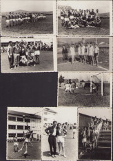 B3001 Lot 10 poze echipe fotbal si volei Hunedoara si Resita anii 1950 foto