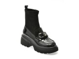 Ghete EPICA negre, DX1089, din piele naturala lacuita