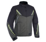 MBS Geaca textila moto Oxford Hinterland, impermeabila, negru/gri/fluo, L, Cod Produs: TM194403LOX