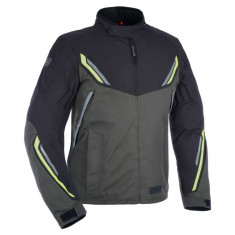 MBS Geaca textila moto Oxford Hinterland, impermeabila, negru/gri/fluo, L, Cod Produs: TM194403LOX