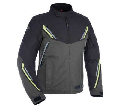 MBS Geaca textila moto Oxford Hinterland, impermeabila, negru/gri/fluo, L, Cod Produs: TM194403LOX foto