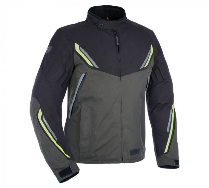 MBS Geaca textila moto Oxford Hinterland, impermeabila, negru/gri/fluo, XL, Cod Produs: TM194403XLOX