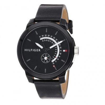 Tommy Hilfiger 1791479, Ceas de m&amp;acirc;nă pentru bărbați cu dată și zi, negru. foto