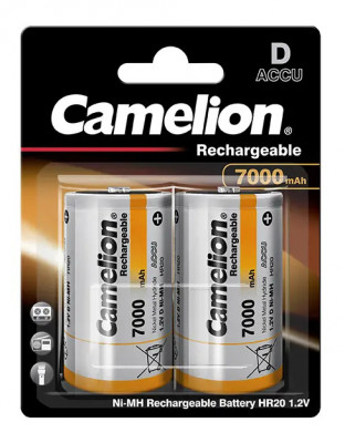 Baterie Reincarcabila Camelion D LR20 Acumulatori Preincarcati Ni-MH 1.2V 7000mAh Blister 2 foto